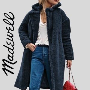 Madewell Navy Teddy Jacket.  PRICE IS FIRM.
